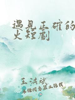 遇见正确的你爆火短剧