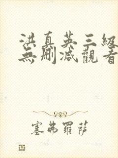 洪真英三级在线无删减观看