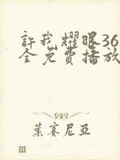 许我耀眼36集全免费播放