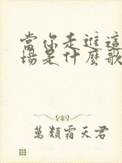 当你走进这欢乐场是什么歌