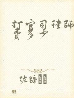 打官司律师代理费多少