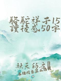 骆驼祥子15章读后感50字