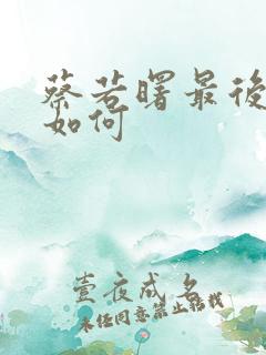 蔡若曙最后结局如何