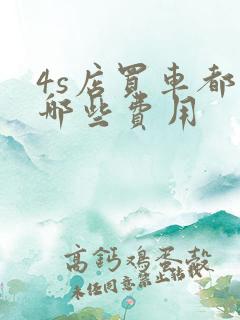 4s店买车都有哪些费用