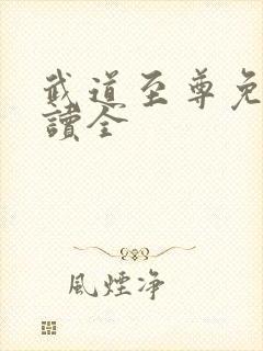 武道至尊免费阅读全