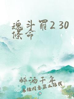 魂斗罗2 30条命