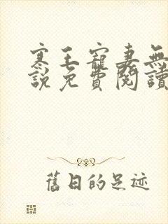 寒王宠妻无度小说免费阅读