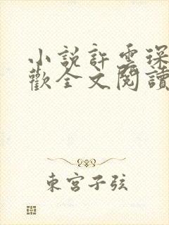 小说许云琛裴清欢全文阅读