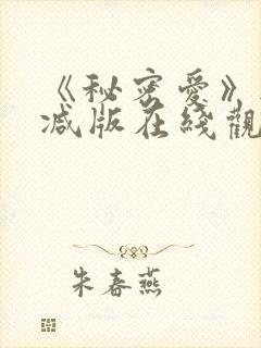 《秘密爱》无删减版在线观看