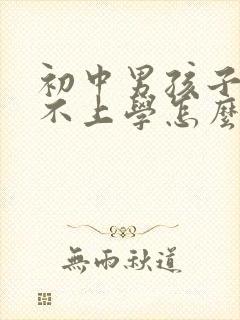 初中男孩子叛逆不上学怎么办