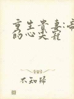 重生贵妻:帝少的心尖宠