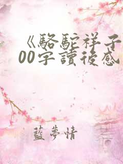 《骆驼祥子》600字读后感