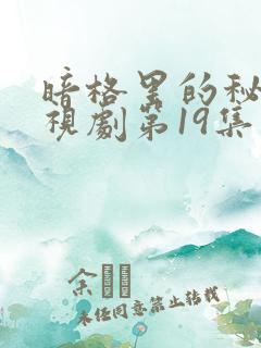 暗格里的秘密电视剧第19集免费观看