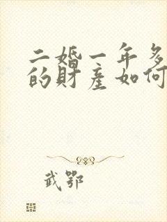 二婚一年多离婚的财产如何分配