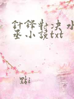 针锋对决 水千丞小说txt