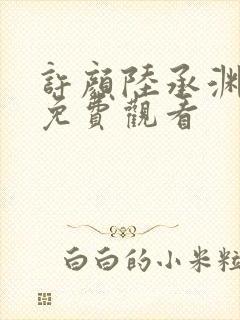 许颜陆承渊短剧免费观看