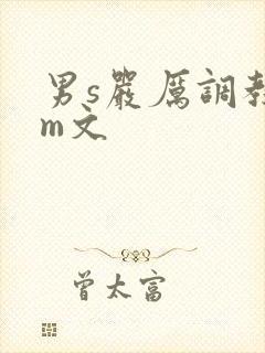 男s严厉调教女m文