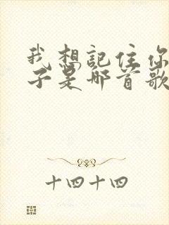 我想记住你的样子是哪首歌的歌词