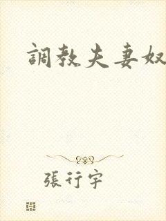 调教夫妻奴小说