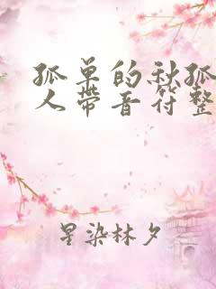 孤单的秋孤单的人带音符整首歌曲是什么