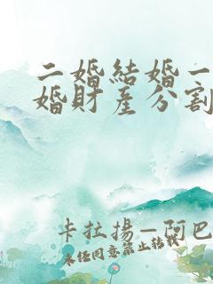 二婚结婚一年离婚财产分割