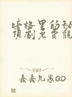 暗格里的秘密电视剧免费观看番外