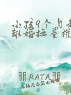 小孩9个月起诉离婚抚养权