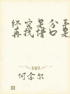 终究是分手不用再找借口是什么歌