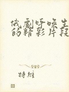 俄剧呼唤生活中的精彩片段