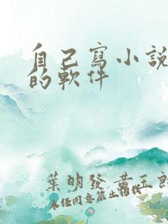 自己写小说赚钱的软件