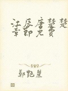 江辰唐楚楚最新章节免费