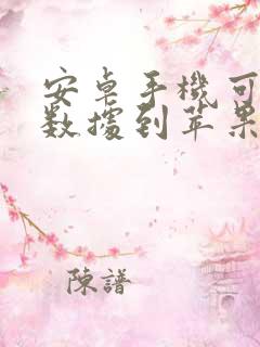 安卓手机可以传数据到苹果手机吗