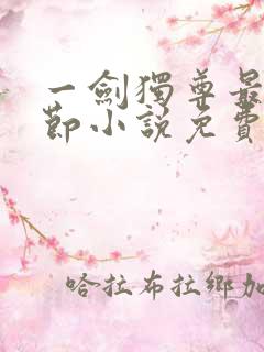 一剑独尊最新章节小说免费阅读