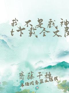 我不是戏神txt下载全文阅读