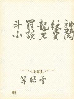 斗罗龙纹神棍的小说免费阅读