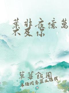 叶非夜亿万星辰不及你