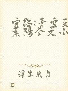 官路:青云天骄叶阳全文小说
