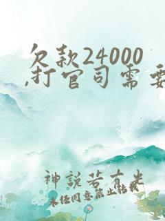欠款24000,打官司需要多少律师费用