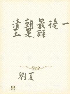 清朝最后一位帝王是谁