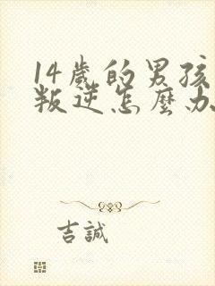 14岁的男孩很叛逆怎么办