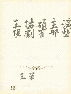 王佑硕主演的电视剧有哪些