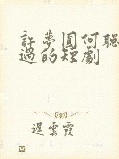 许梦圆何聪睿演过的短剧