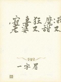 ,宠妻狂魔:我老婆又甜又狠