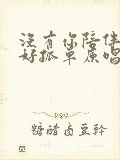 没有你陪伴真的好孤单原唱