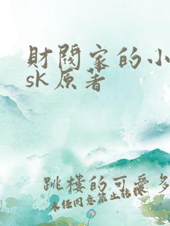 财阀家的小儿子sk原著