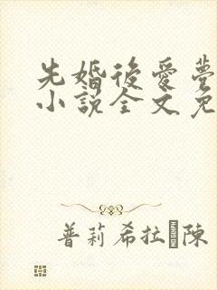 先婚后爱梦筱二小说全文免费阅读