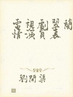 电视剧翠兰的爱情演员表