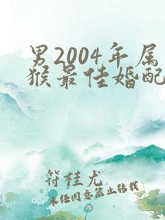 男2004年属猴最佳婚配属相