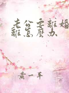 老公要离婚我不离怎么办