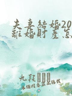 夫妻结婚20年离婚财产怎么分配